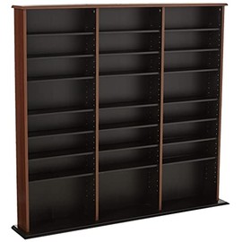 Prepac Triple Width Wall Storage Cabinet, Cherry and Black