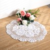 Feyarl 2 Pcs Crochet Cotton Lace Table Placemats Handmade Doilies,