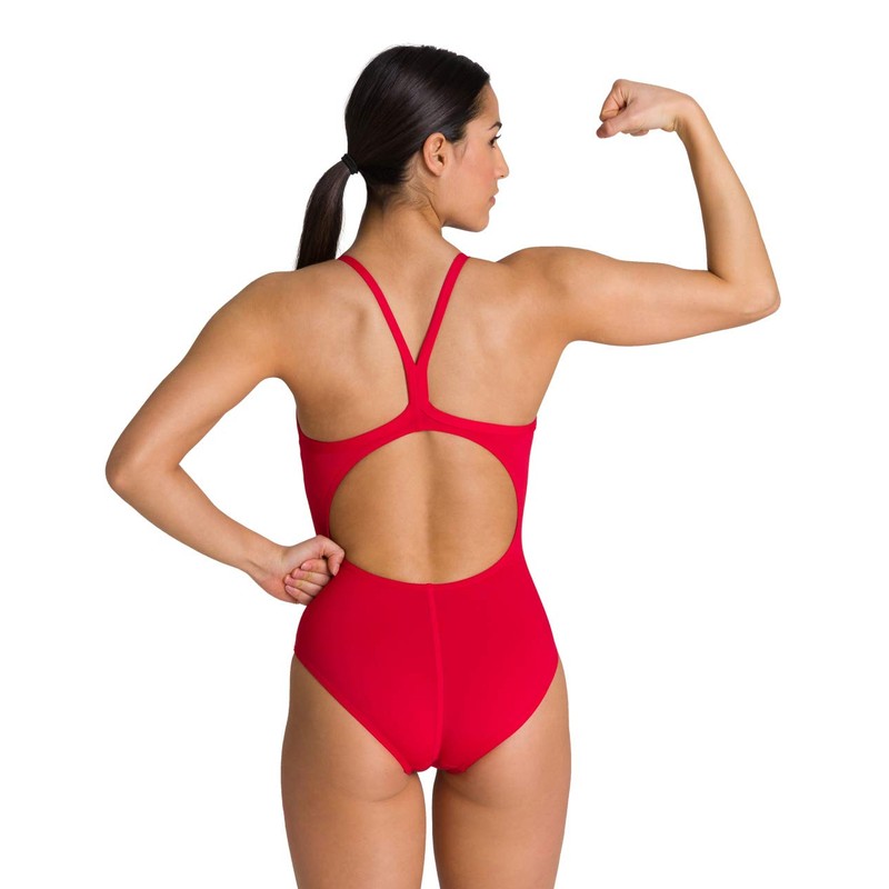 ARENA Spraypaint Light Drop Back MaxLife One Piece Swimsuit, Red