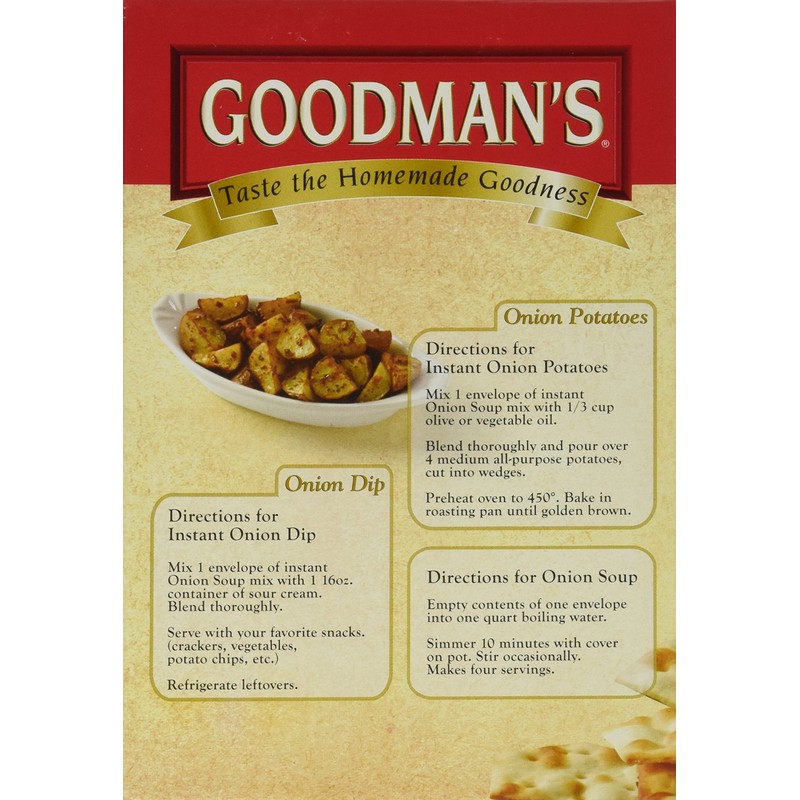 Goodman's Onion Soup & Dip Mix, 2.75-ounce Pouch (Pack of
