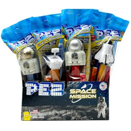 Pez Space Mission Candy Dispensers Individually Wrapped Candy, Space Party Favors For Kids, 12 Pack Assorted Pez Dispensers