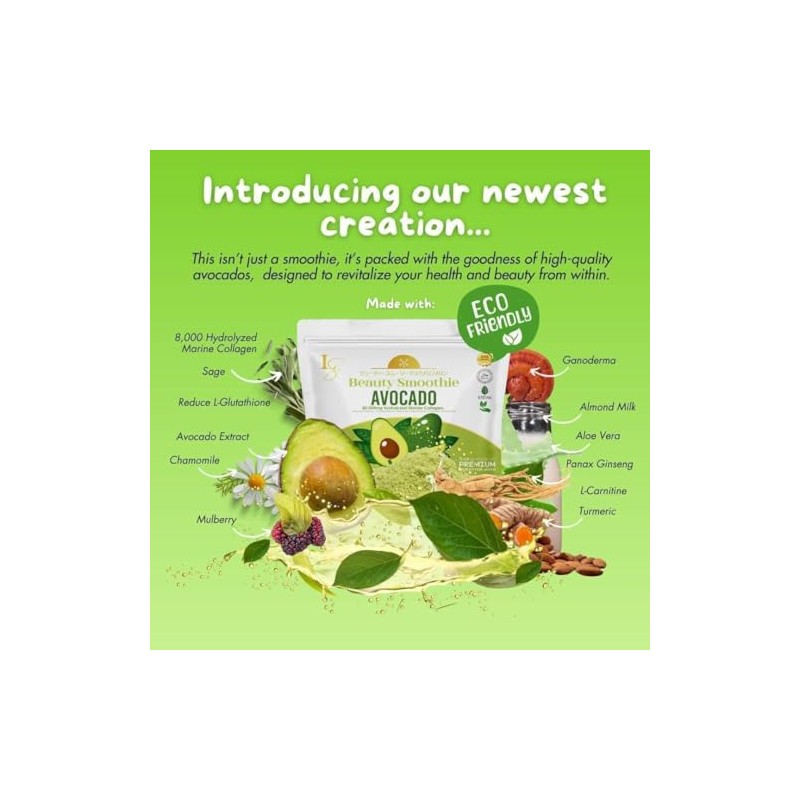 10 Sachets Luxe Beauty by Anna Magkawas Avocado Beauty Smoothie