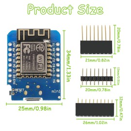EPLZON Pack of 3 ESP8266 Mini Development Board ESP8266-12F Based Wireless NodeMcu Lua WiFi Module Micro USB Connector Compatible with Arduino