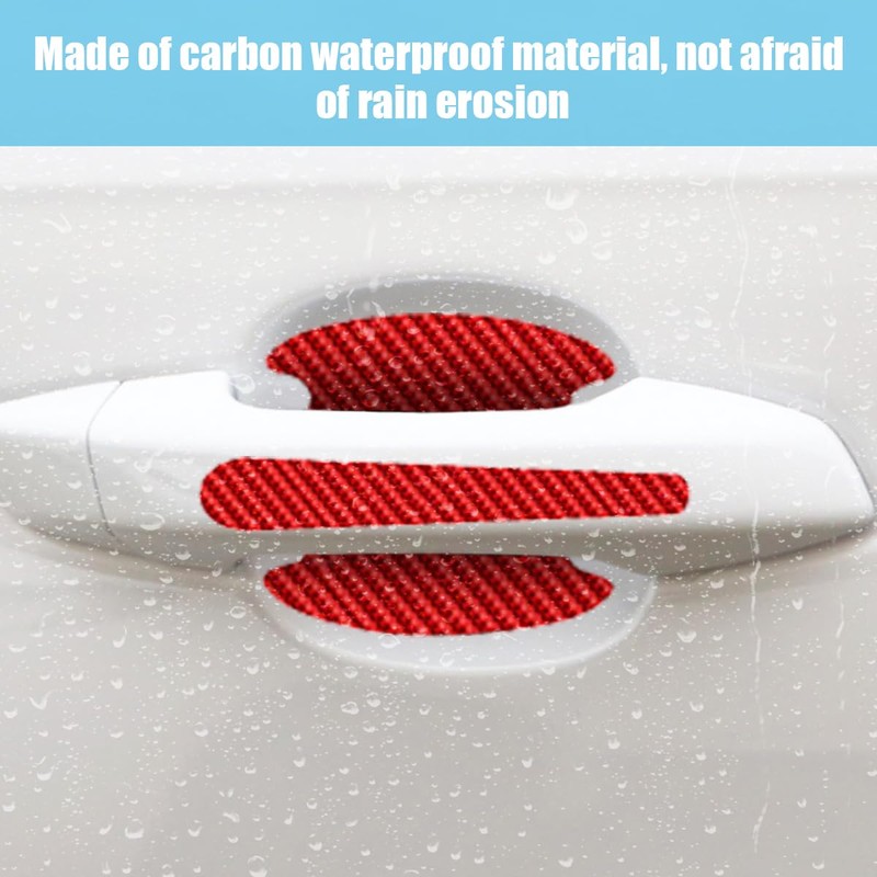 GLSOWEE 8PCS Carbon Fiber Car Door Handle Cup Scratch Protectors,