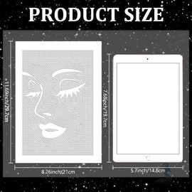 MAYJOYDIY Rhinestone Face Applique - Sparkling Iron-On Transfer Patch for Women's Clothing (Eyes, Eyelashes, Nose, Mouth) - T-Shirt, Jacket & Bag Embellishment