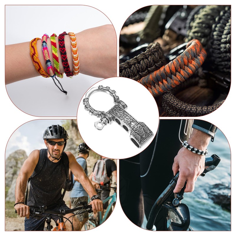 TIXIPEM Paracord Bracelet Shackle Buckle [5PCS] - Adjustable Metal Pattern