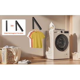 Qingguaoguao Foldable Clothes Drying RAK - Collapsible Laundry Racks for Drying Clothes with Hangers - Portable Clothes RCK Drying - Space-Saving Laundry Drying Rac Wall Drying Rack-Black