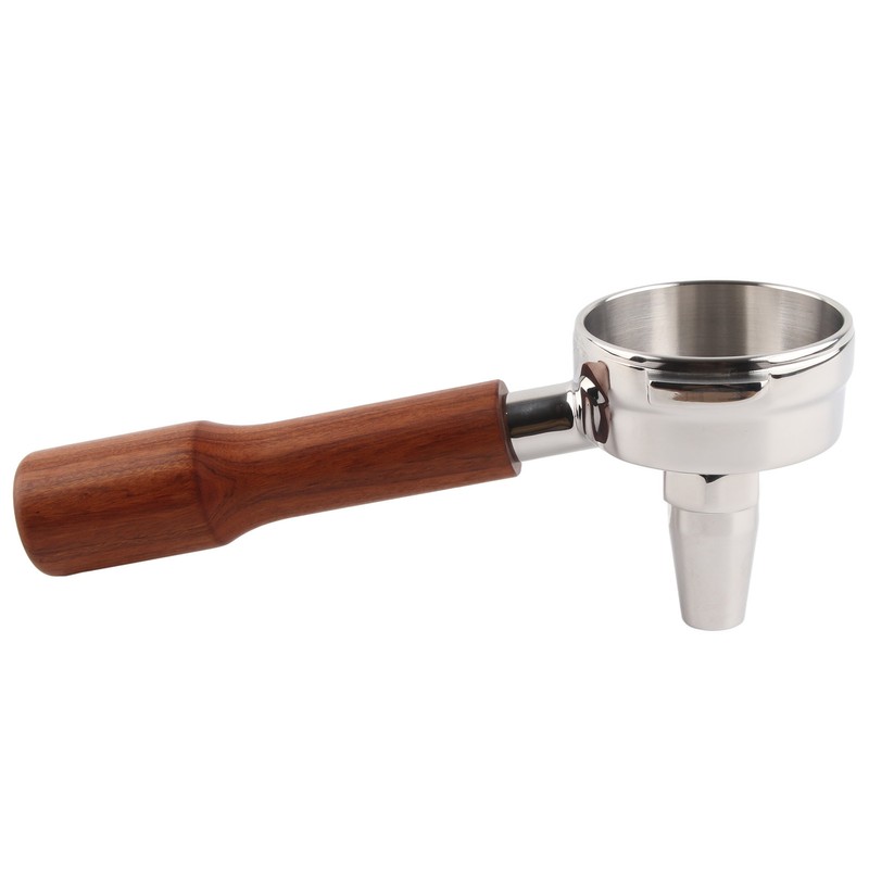 58mm Portafilter Single Head Extraction Solid Wood Handle Stainless Steel