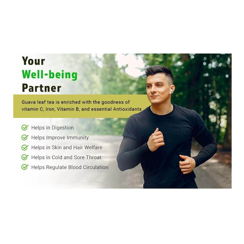 Guava Whole Dry Leaves 2.65 oz(75 grams), Loose Leaf Tea,