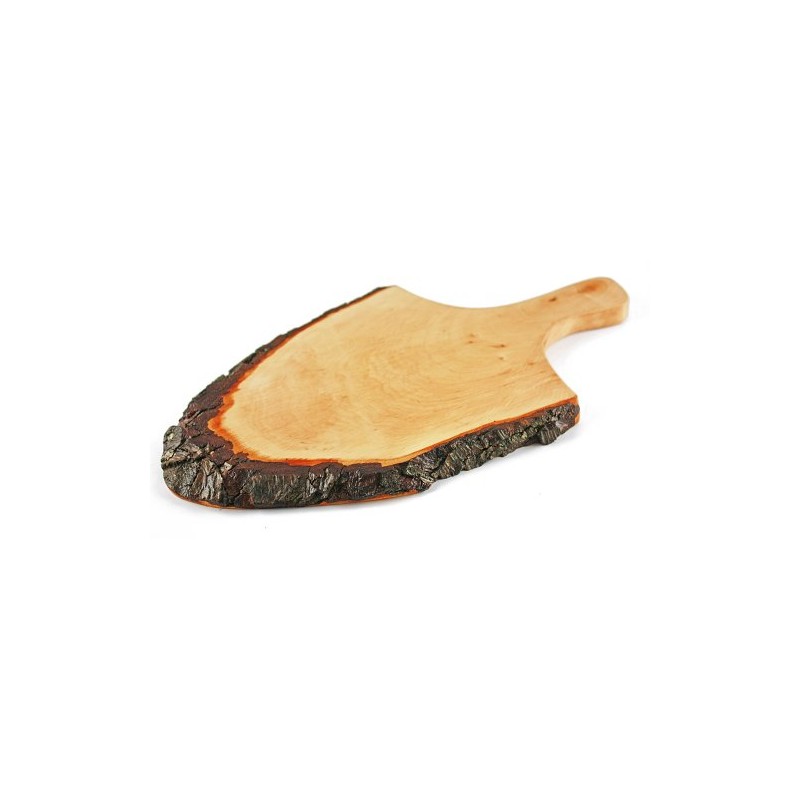 Rustic Vesper Board with Handle & Natural Bark - VESPERBRETT