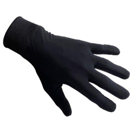 MEDIUM 100% Pure Silk Thermal Liner Gloves for Bikers, Skiers, Dog Walkers, Gardeners, Fishermen and all Outdoor Activities