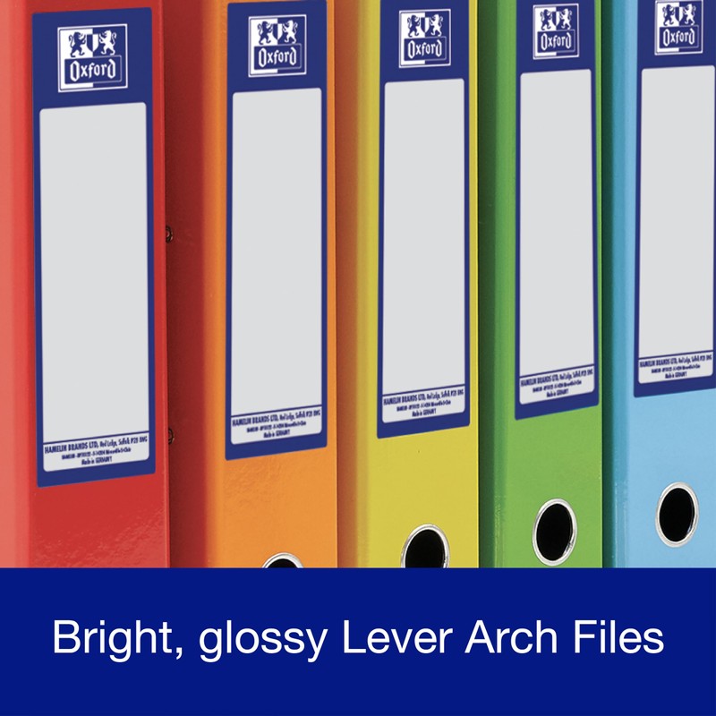 Oxford Premium A4 Lever Arch File, Orange Single Folder, Heavy