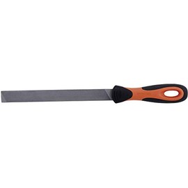 Bahco 4-138-06-1-2" Ergo Cut 1 Mill Saw Flat File with Handle, Grey/Black/Orange, 6"