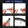 Ziciner 4PCS LED Tire Valve Cap Lights, Neon Spoke Flash