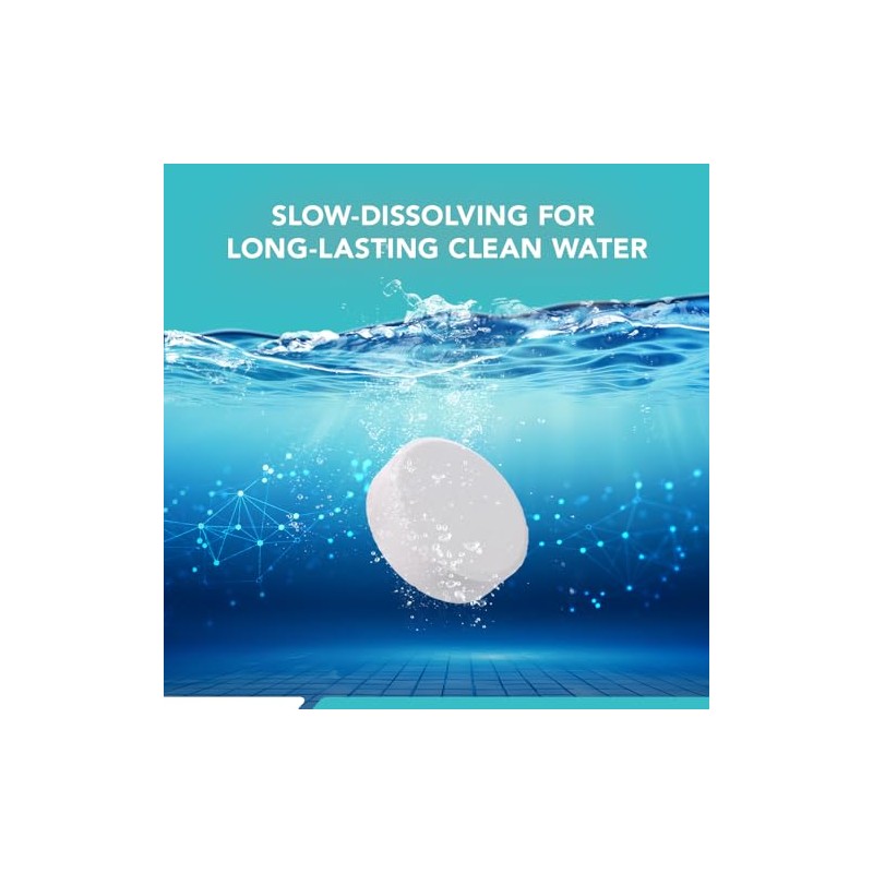 Puri Tech Pool Chemicals 3‑Inch Stabilized Chlorine Tablets for Swimming