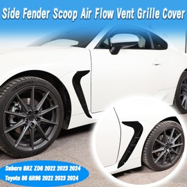 Front Fender Side Air Flow Fender Vent Cover Trim Compatible with Subaru BRZ ZD8 Toyota 86 GR86 2022 2023 2024,ABS Side Wing Air Vent Hood Intake Hole Grille Spoiler Trim Accessories (Piano Black)