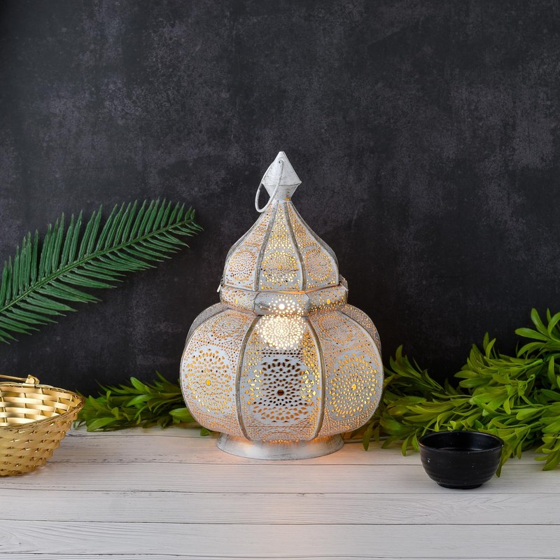 Marrakech Lamp and Lantern in One Metal 30 cm Large
