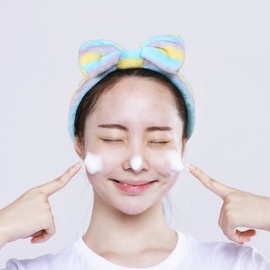 Microfiber Big Ribbon Face Washing Headband Set (5-Pack) Face Washing Band 11ea