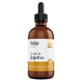HEBBE Aceite De Jojoba Virgen 125 ml | Orgánico Prensado En Frío Para Piel Y Cabello | Hidratante Facial Para Piel Mixta Y Grasa | Ayuda A Reducir Est