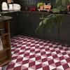 Alow Peel and Stick Floor Tile,Self-Adhsive Vinyl Flooring,Red Peel and