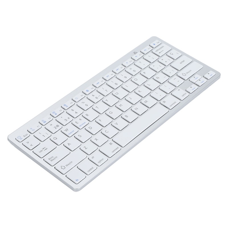 78 Keys Spanish Wireless Bluetooth Keyboard Thin Lightweight Silent Spanish