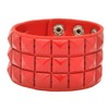 Red Studded Rock Star Red Leather Bracelet