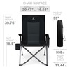 EVER ADVANCED Reclining Camping Chairs for Adult Lightweight, Folding Recliner