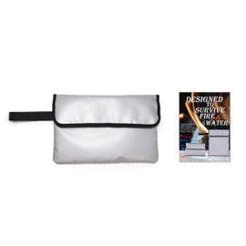 GETGEAR Fireproof Document Bag, Fire and Water resistant Safe Protects legal documents, contract, Birth Certificates, Cash and other Valuables, handle for easy carrying (Small)