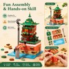 APENGBAOL Japanese Bathhouse Micro Building Blocks, 2657PCS Steampunk Architecture Building