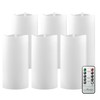Stonebriar 6 Count White Real Wax 3x6 Flameless LED Pillar