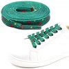 WEGOODZF Flat Shoe Laces Christmas: Green Star Print Shoelaces 55