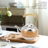 Tea Pot 1L Stainless Steel Thickened Strong Corrosion Resistant Silver