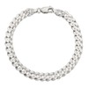 Savlano 925 Sterling Silver Curb Cuban Link Chain Bracelet for