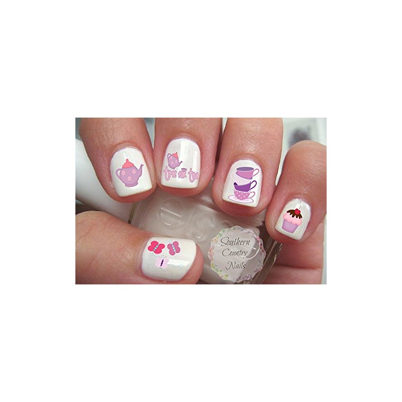 Tea Party Time Nail Art Decals