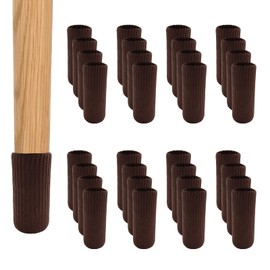 32 PCS Dark Coffee Chair Leg Socks,Chair Leg Protectors Double Thickness for Hardwood Floors, Furniture Booties Set for Moving Easily and Reduce Noise