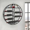 YIYIBYUS Round Wall Mounted Wine Rack,Wine Shelf Wall Mounted, Round