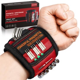 Stocking Stuffers for Men Women Gifts Magnetic Wristband: Men Gifts Tool Belt Magnet Wrist for Holding Screws Christmas Gadget for Dad Adults Him Husband Who Have Everything Wants Nothing (2 Pack)