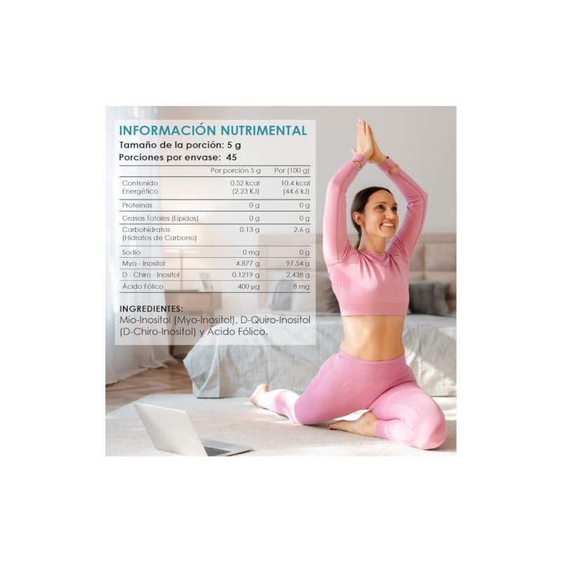 Myo & D-Chiro Inositol con Ácido Fólico 225 g