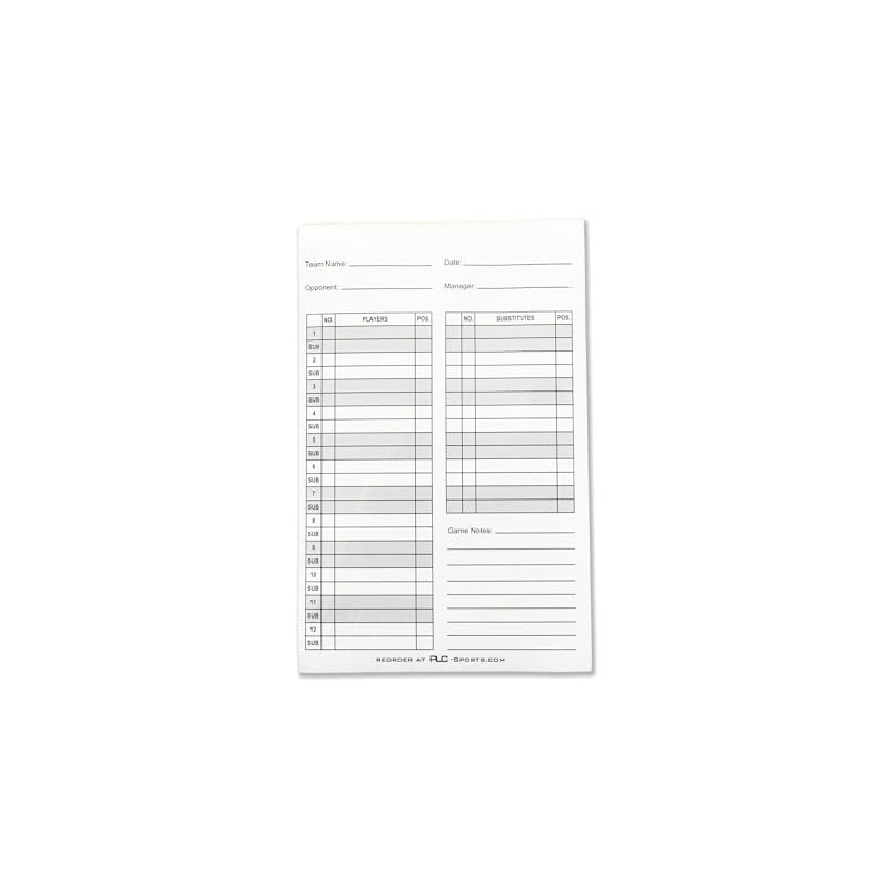 PLC Sports 90 Pack Baseball Softball Lineup Cards | 4