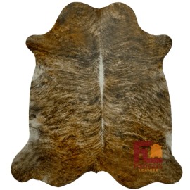 Fortezzaoutlet Cowhide Rug Medium Brindle | Premium Quality | Extra Large 6' x 8'