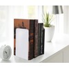 VONDERSO Heavy Duty White Decorative Metal Bookends, VONDERSO Metal Book