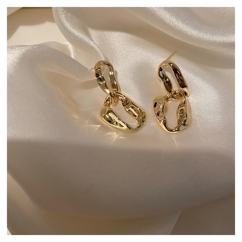 Chunky Paperclip Earrings for Women,Dainty Gold/Silver Chain Link Dangle Earrings,Statement