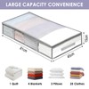 DAWNTREES 4 Pack Under Bed Storage Bags,Large Clear Plastic StorageBoxes,Underbed