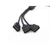 2pcs/pack black 4pin LED splitter cable Y splitter cable LED