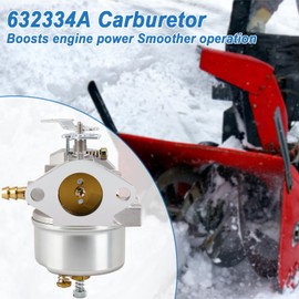 632334A Carburetor Compatible with Tecumseh 8hp 9hp 10hp 5hp Hmsk80 Hmsk100 Hm80 Engines 632334 Craftsman Chipper Shredder MTD Toro 521 Ariens Yard Machines Snowblower