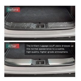 LFOTPP Stainless Steel Boot Sill Protector H*onda HR-V 2022, HRV Car Accessories Decoration Bumper Protector Boot Protector (Silver)