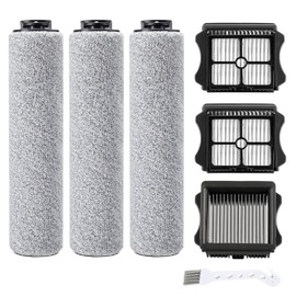 (7pcs) HEPA Filters & Replacement Brush Rollers Compatible Parts Accessories Kit For Tineco iFloor 3/iFloor One S3 Cordless Wet Dry Vacuum Cleaner, Replacement Inclue 3 Vacuum Filter, 3 Brush Rollers