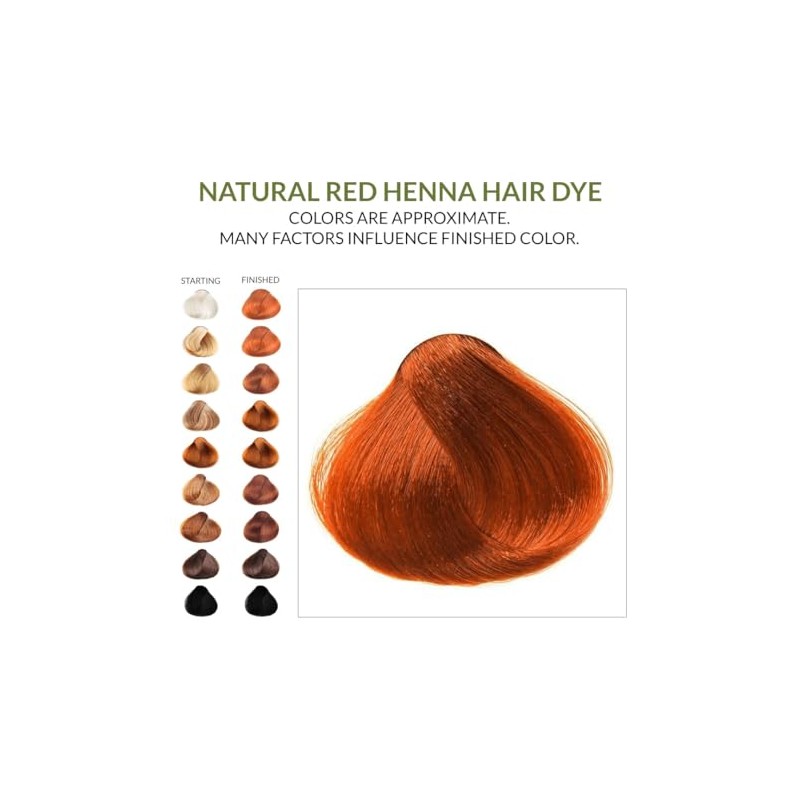 Tinte para el cabello de henna roja natural, 100 gramos