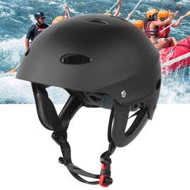 Sports Helmet Safety Cap Matte Black Cycling Headgear Multi-Purpose Head Safety Gear Ultralight for Mountaineering Rock Climbing Drifting River Adventure