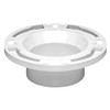 Oatey 3 in. or 4 in. PVC Long Pattern Closet Flange with Plastic Ring without Test Cap